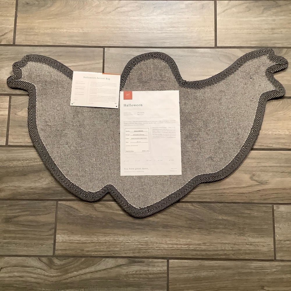 LOLOI Halloween Hand Hooked Ghost Rug - Picture 2 of 3